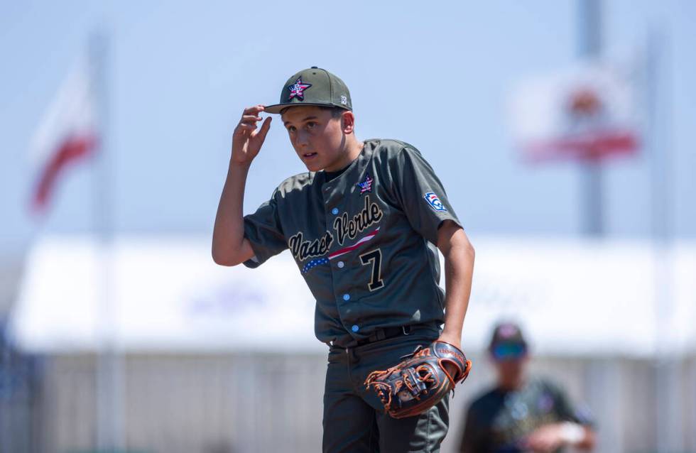 Nevada pitcher Wyatt Erickson (7) on his way to a no-hitter against Utah during the third innin ...