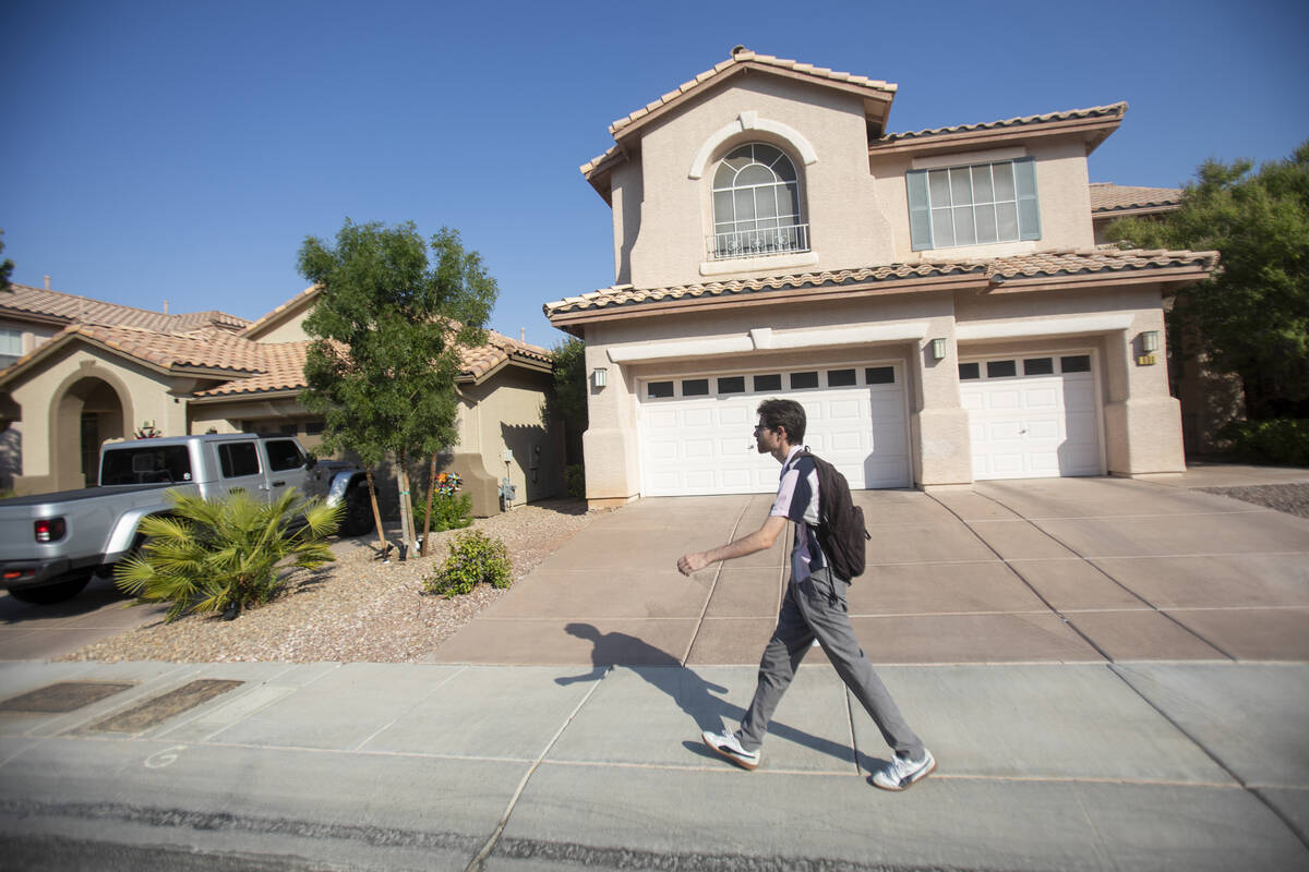 Nevada Progressive Victory Deputy State Director Sterling Raiklen, 24, canvasses, Thursday, Jul ...