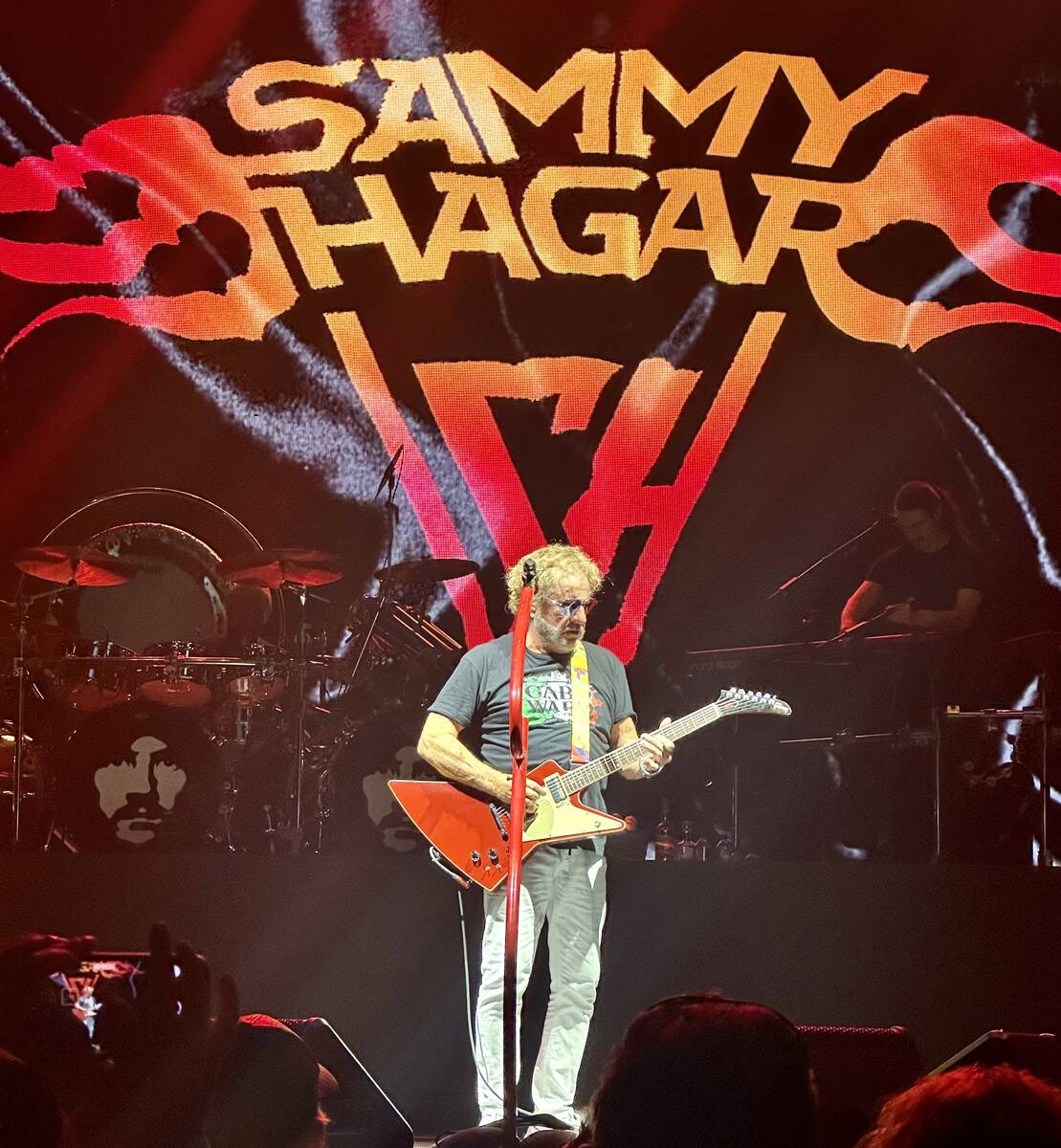 Sammy Hagar performs on the "Best Of All Worlds" tour at MGM Grand Garden on Friday, Aug. 9, 20 ...