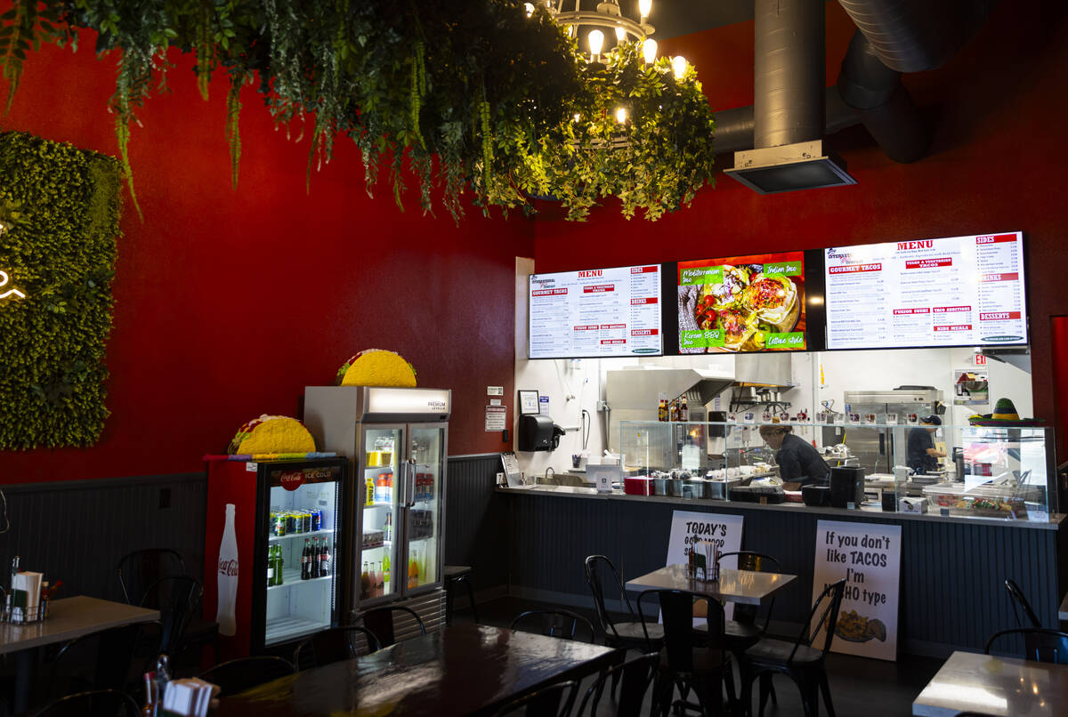 An interior view at International Taco Co. on Wednesday, Aug. 14, 2024, in Las Vegas. (Chase St ...