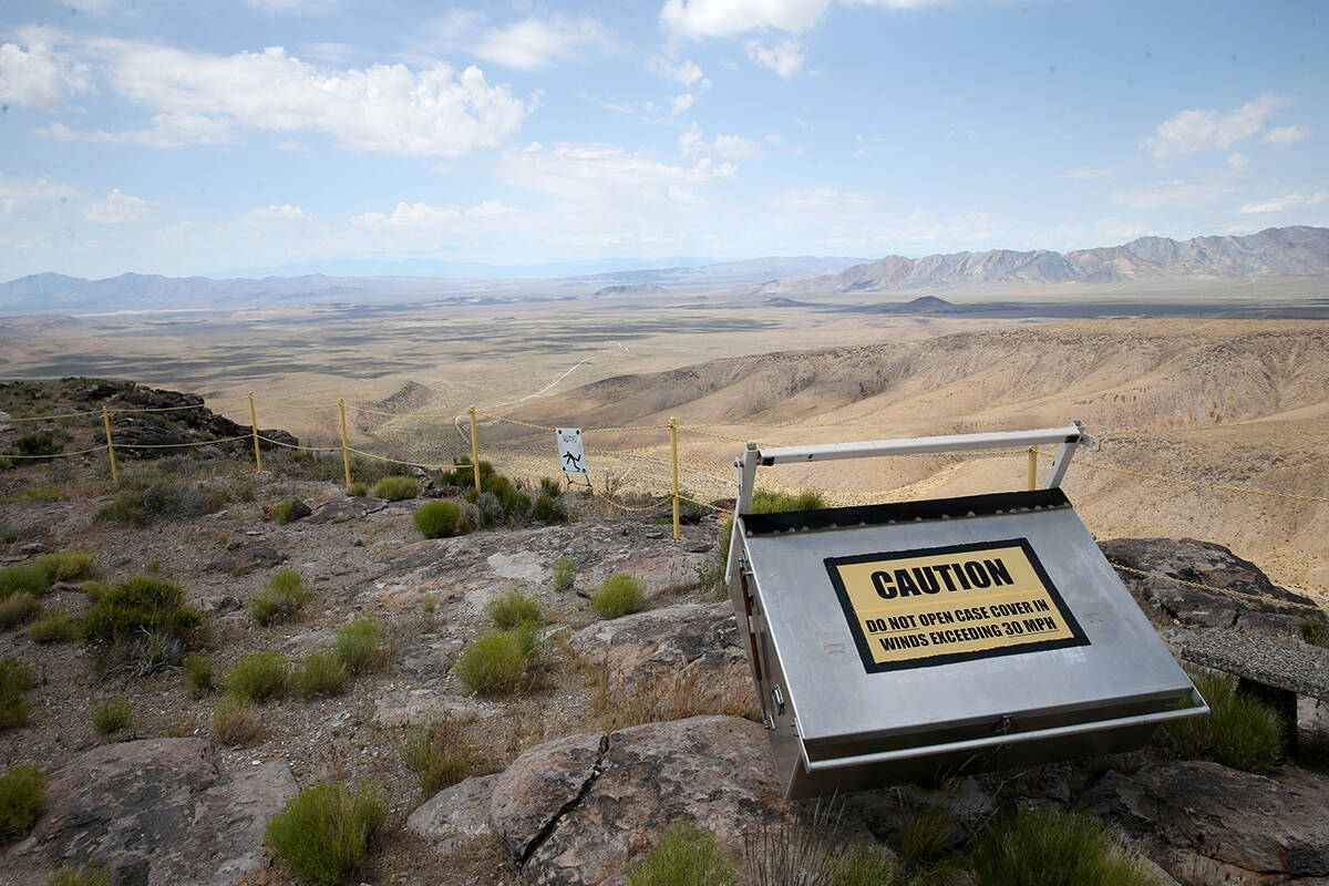 A high ridge line on Yucca Mountain 90 miles northwest of Las Vegas. (K.M. Cannon/Las Vegas Rev ...