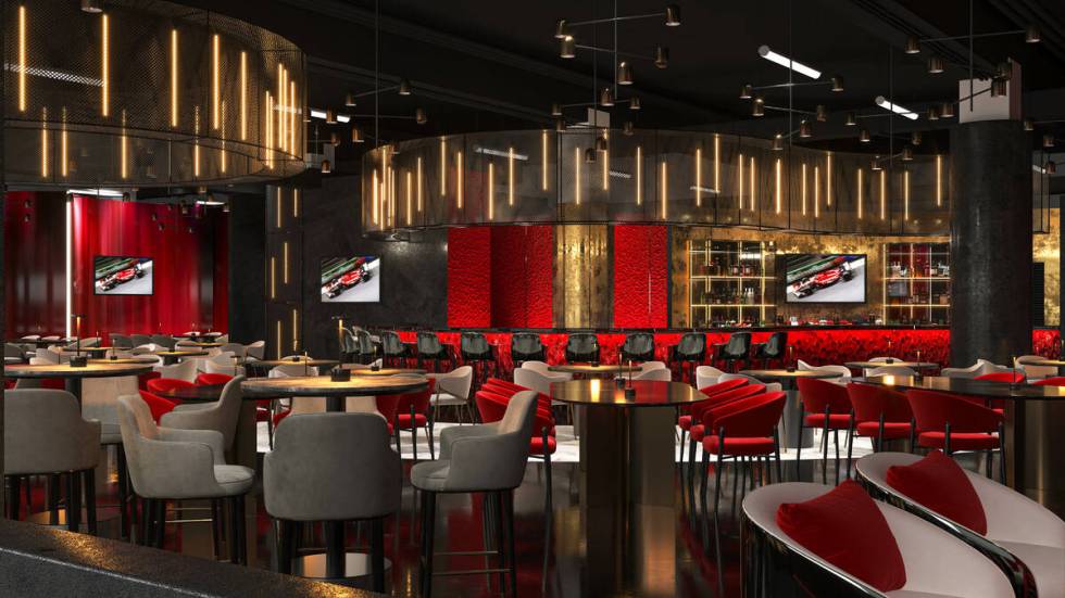 A rendering of Ramsay's Garage, a a three-day trackside food and drink experience celebrated ch ...