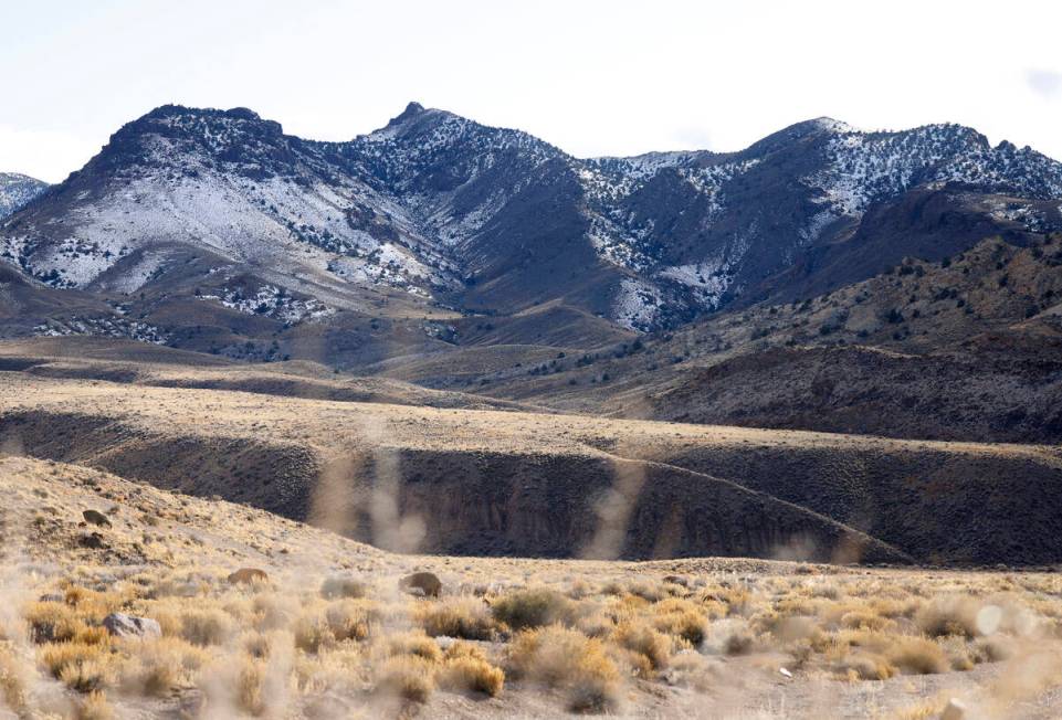 The Rhyolite Ridge lithium-boron mine project site is seen on Feb. 22, 2024, in Esmeralda Count ...