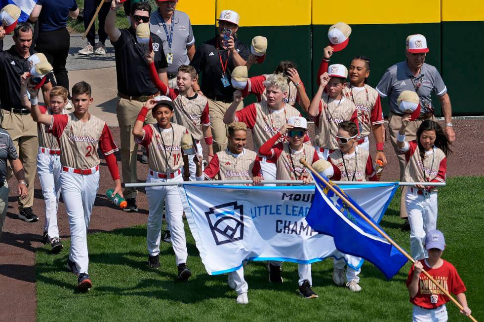 Mountain Region champions Paseo Verde from Henderson participate in the opening ceremony of the ...