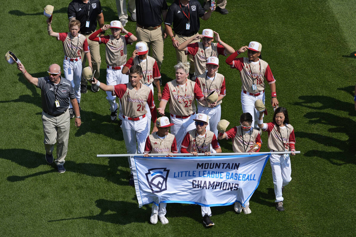 Mountain Region champions Paseo Verde from Henderson participate in the opening ceremony of the ...