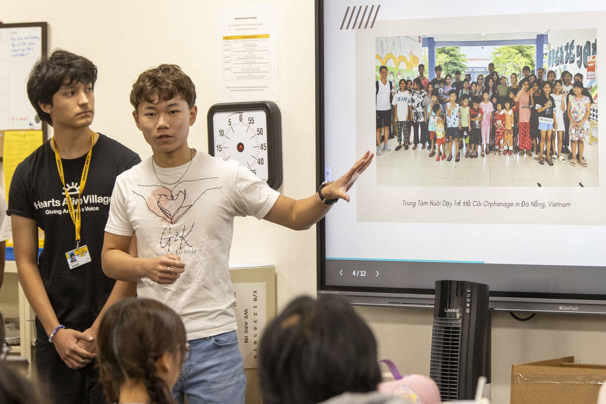 Giving to Kids Program Facilitator Robert Chondro speaks during the first club meeting of the y ...