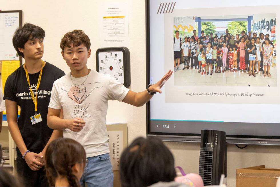 Giving to Kids Program Facilitator Robert Chondro speaks during the first club meeting of the y ...