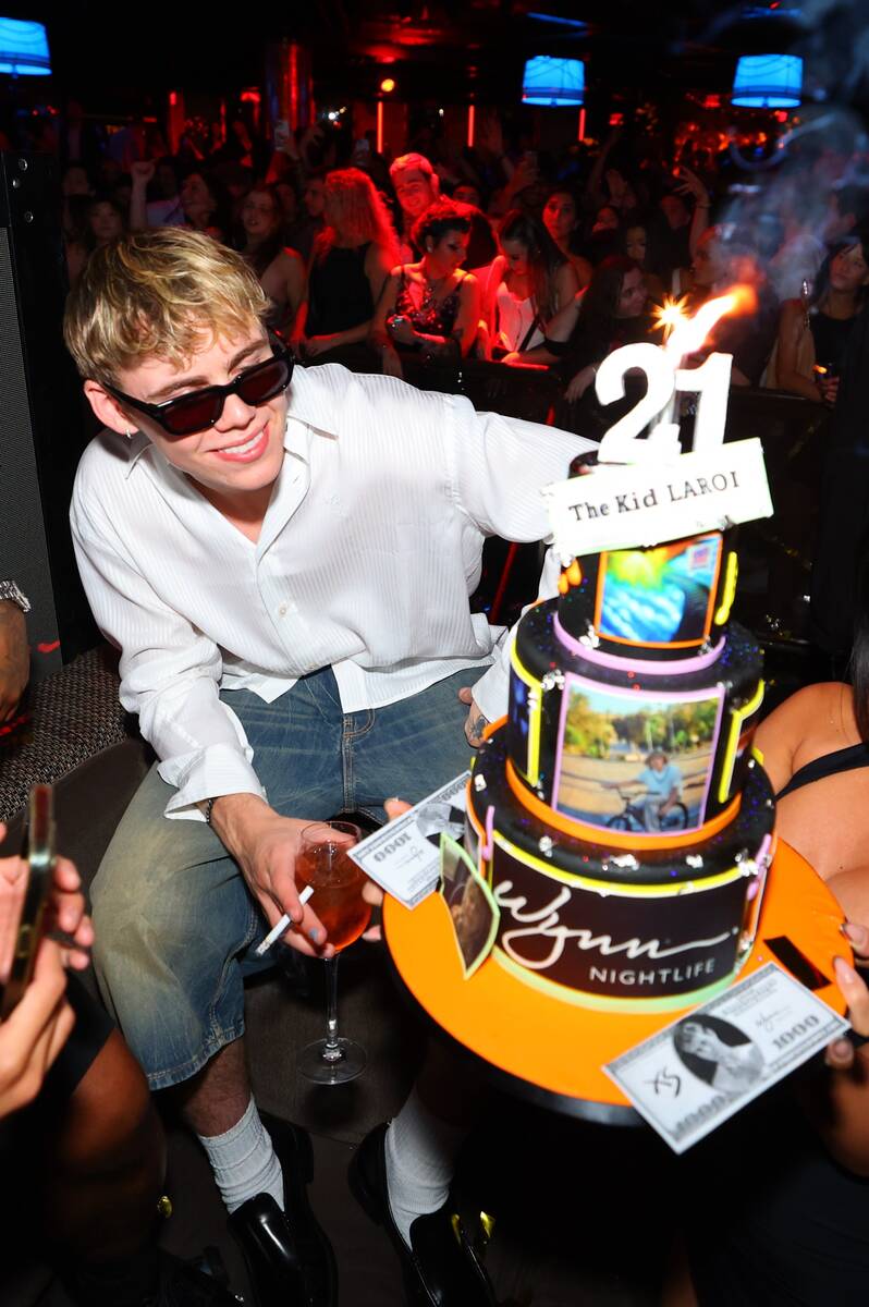 The Kid LAROI Celebrates His 21st Birthday in Las Vegas at XS Nightclub Inside Wynn Las Vegas o ...