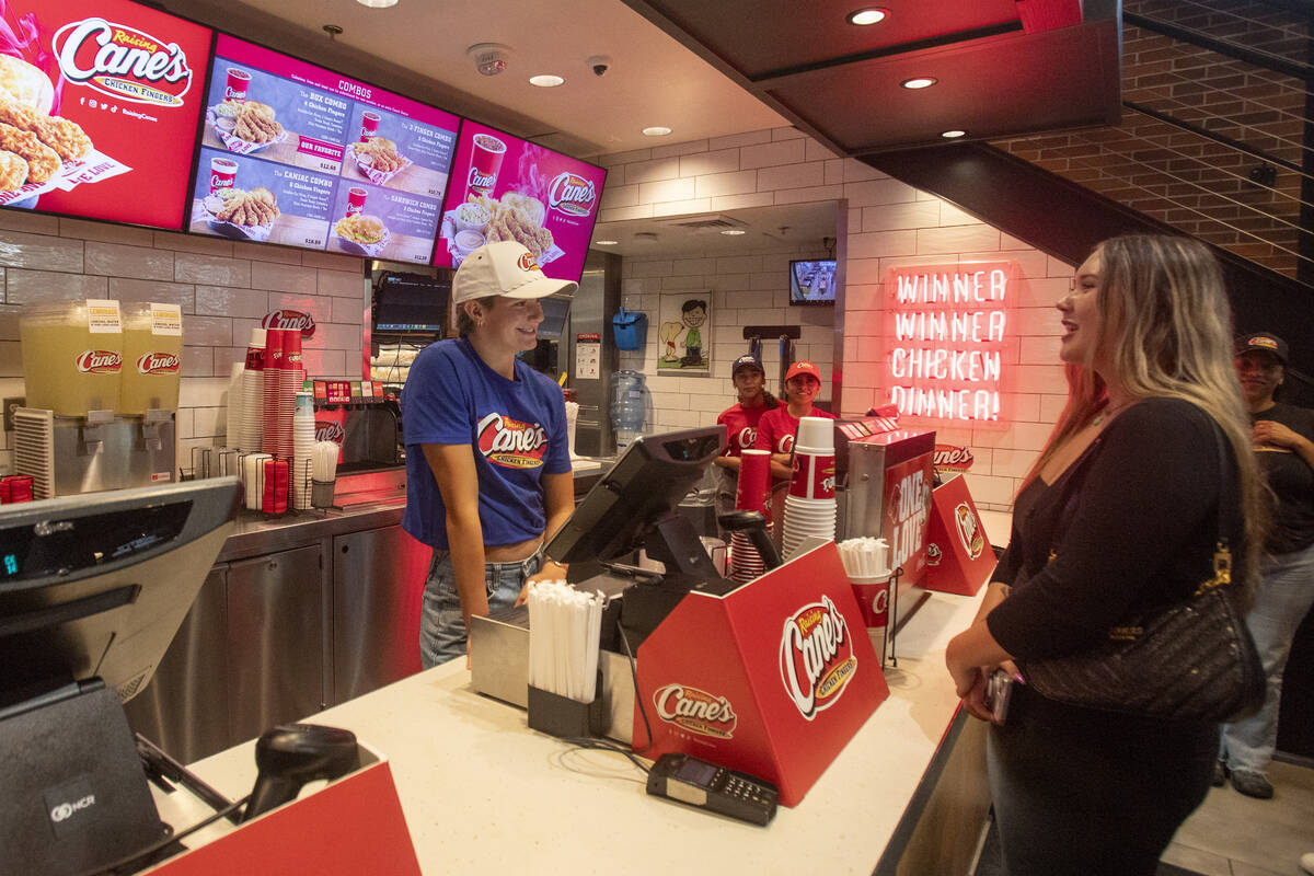 Olympic medalist Katie Grimes is filmed while taking an order during a promotional homecoming & ...