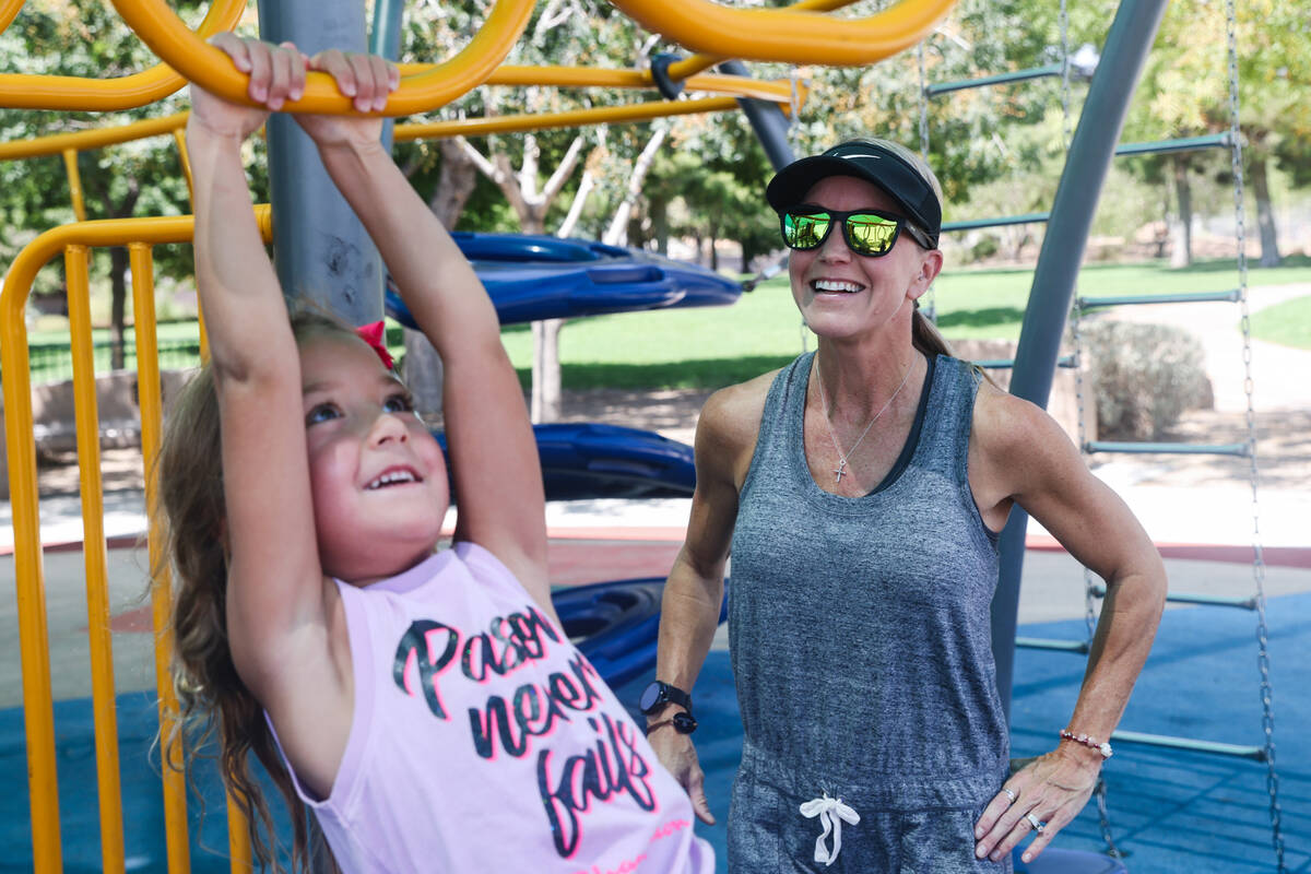 Kim Benitez, who suffered a stroke at age 35, plays with her daughter Carlee Benitez, 5, at Sil ...