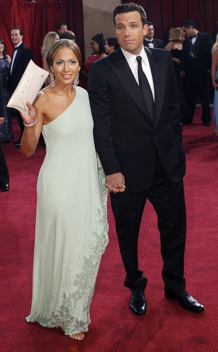 Actors Jennifer Lopez and Ben Affleck arrive for the 75th annual Academy Awards in Los Angeles ...