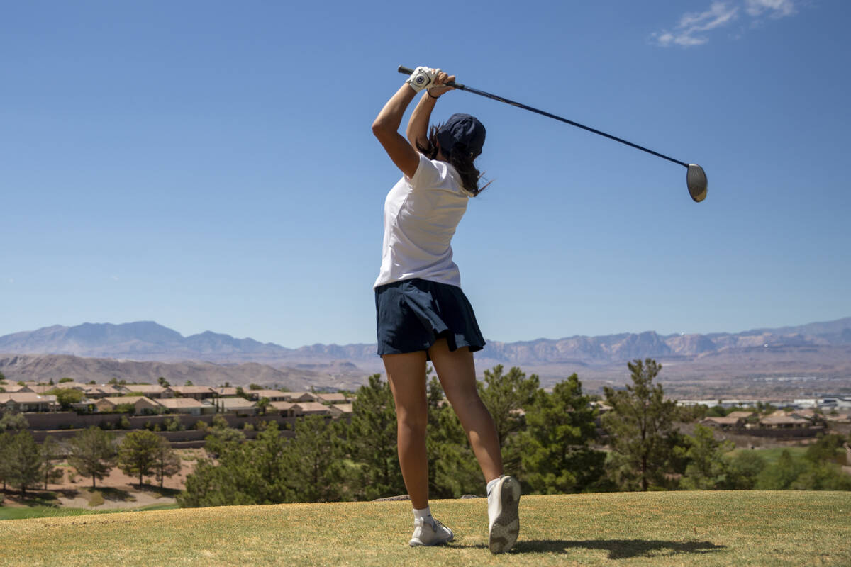 Coronado’s Justice Pantelas-Hemmers drives the ball during the 5A Desert League girls go ...