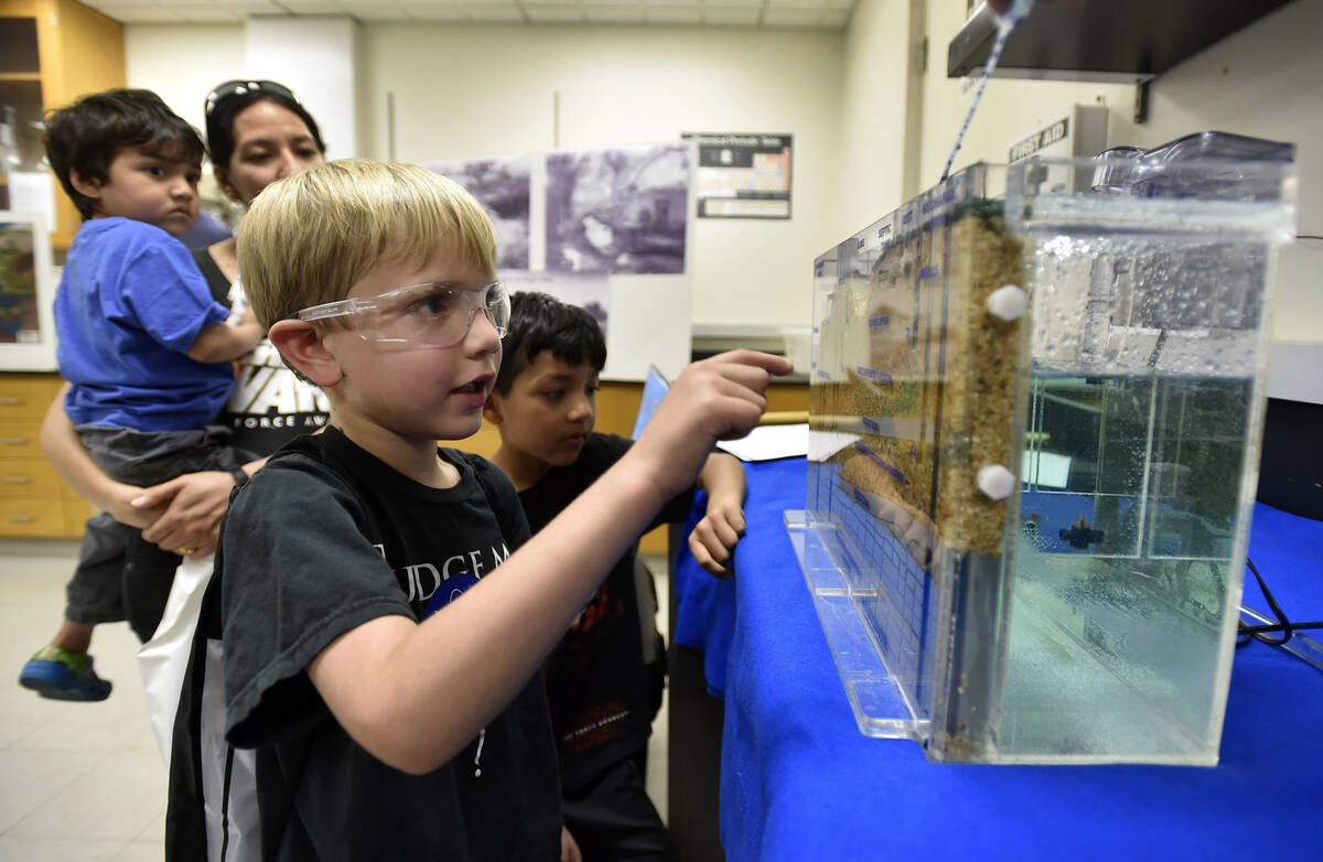 A general view of activities at the annual open house at the Desert Research Institute on May 4 ...