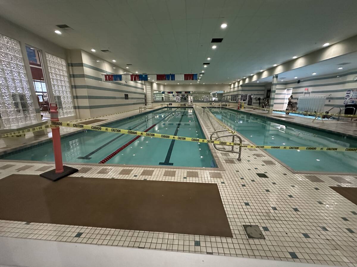 The Las Vegas Athletics Club pool-Northwest pool is closed on Wednesday, Aug. 21. 2024. The gym ...