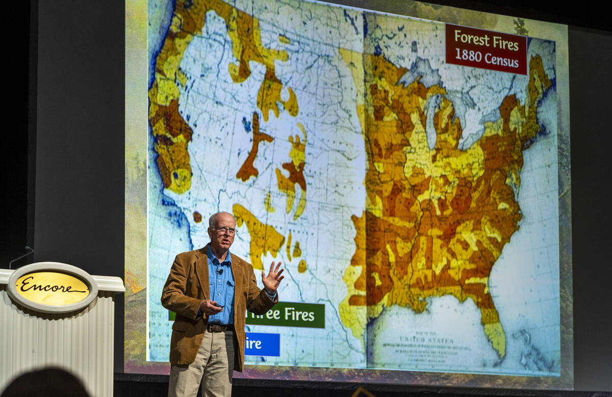 Dr. Stephen Pyne, a professor at Arizona State University, speaks on the history of wildfire a ...