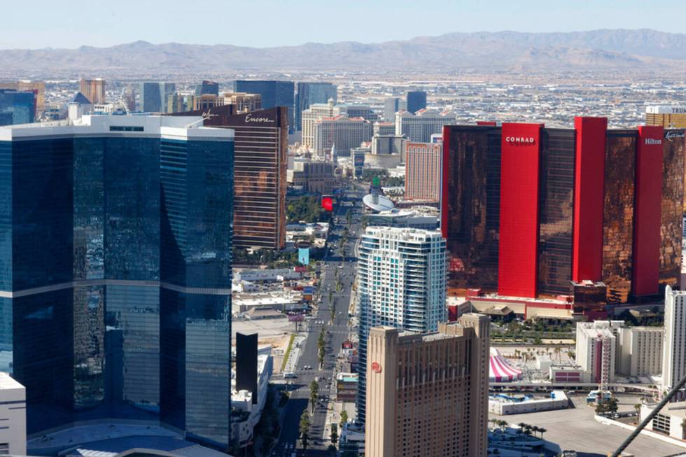 The Las Vegas Vegas Strip is pictured, on Monday, April 8, 2024, in Las Vegas. (Bizuayehu Tesfa ...