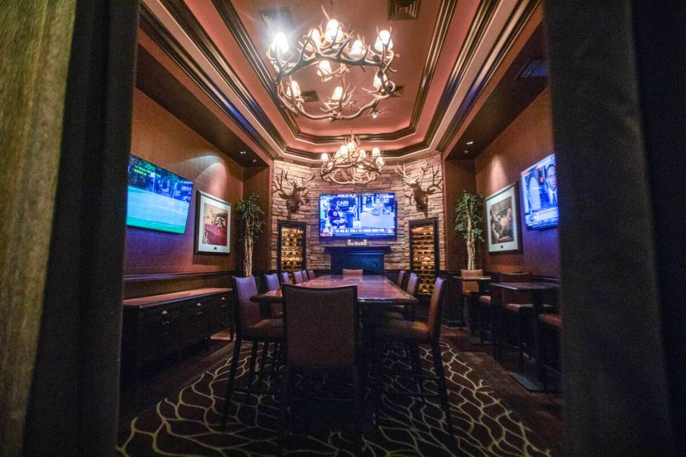 The private room in the Sierra Gold, one of PT’s Tavern's flagship locations, on Thursda ...