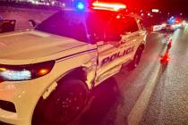 An officer with the North Las Vegas Police Department was struck by a suspected impaired driver ...