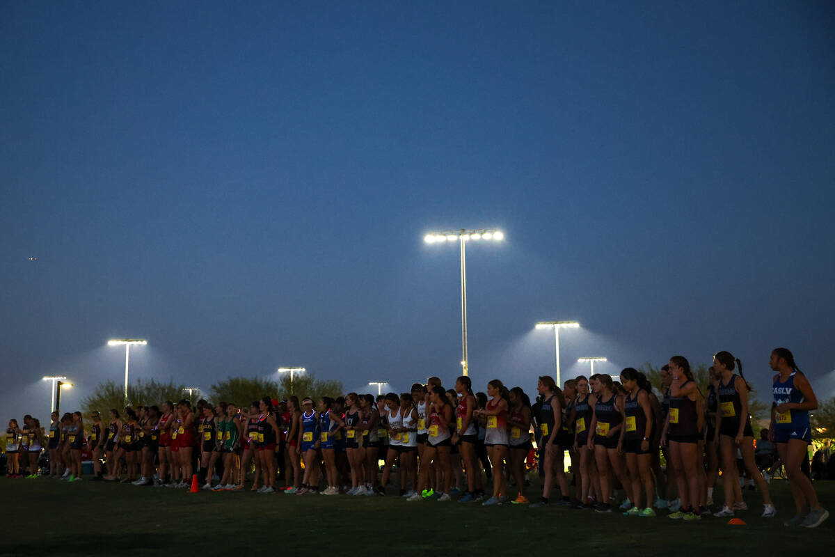 The girls “South of Sahara” section lines up to start the Red Rock Running Compan ...