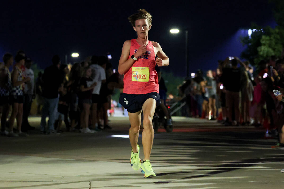 Shadow Ridge’s Carson Wetzell finishes first in the boys “North of Sahara” ...