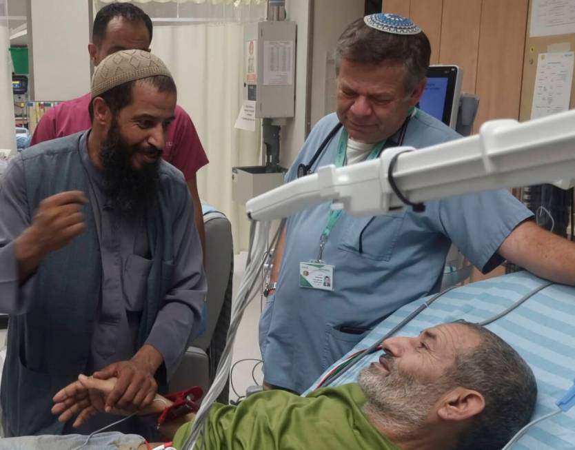 In this photo released by Soroka Medical Center on Tuesday, Aug. 27, 2024, Kaid Farhan Al-Qadi, ...