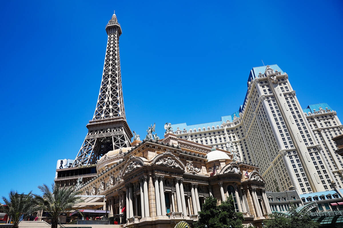 Paris Las Vegas on the Strip in Las Vegas, Monday, May 3, 2021. (Rachel Aston/Las Vegas Review- ...