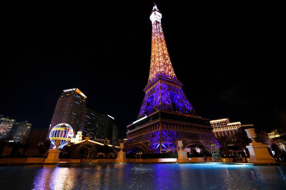 The Paris Las Vegas debuts a $1.7 million Eiffel Tower light show on the Strip in Las Vegas, We ...