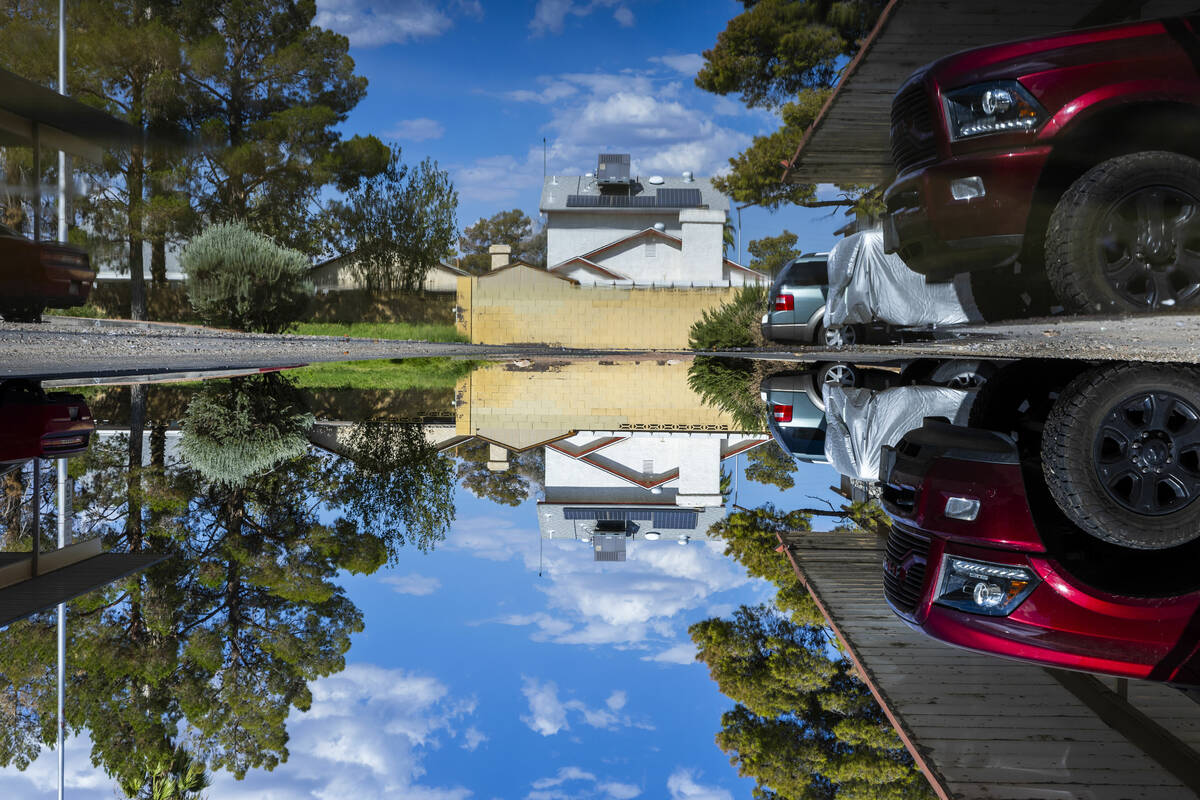 Water continues to pool in one of many carports in the Somerset Park community where seeping is ...