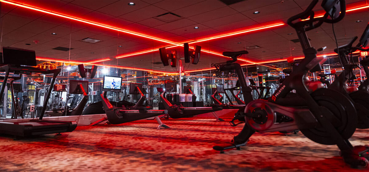 A peloton and cardio room. (Chase Stevens/Las Vegas Review-Journal) @csstevensphoto