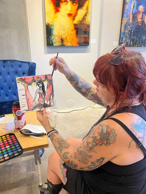 Arttherapy Cafe and Gallery hosts workshops that encourage people to use paint and brushes to c ...