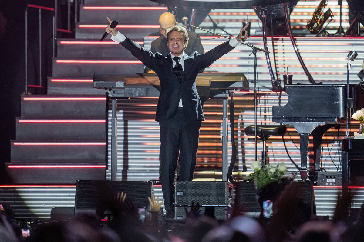 Mexican singer Luis Miguel performs during his 2024 Tour in the Centenario Stadium in Montevide ...