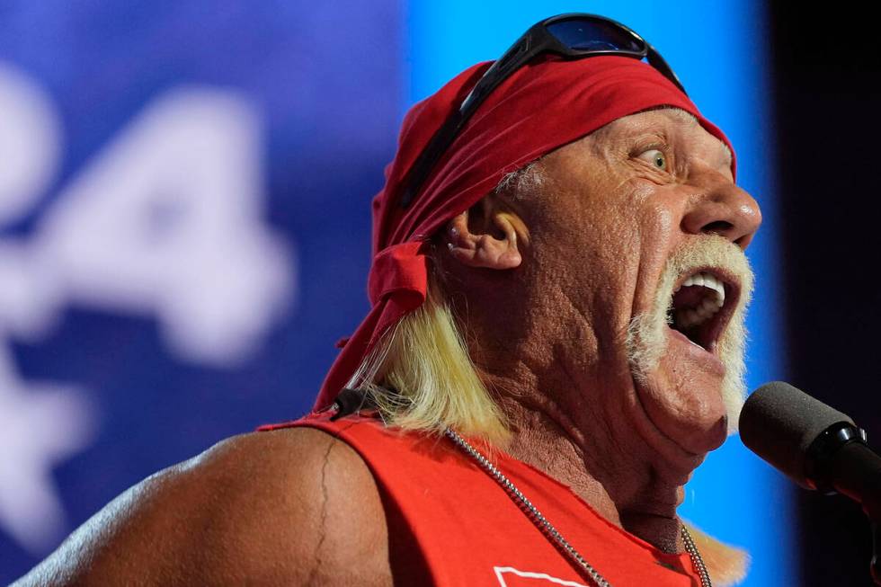 Professional entertainer and wrestler, Hulk Hogan, speaks during the Republican National Conven ...