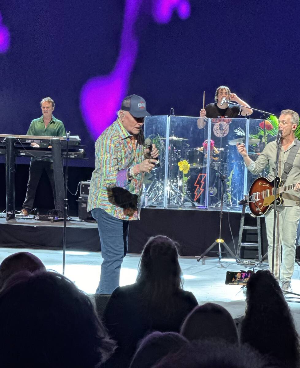 Rock 'n' roll legend Mike Love is shown during the Beach Boys show at The Venetian Theatre on W ...