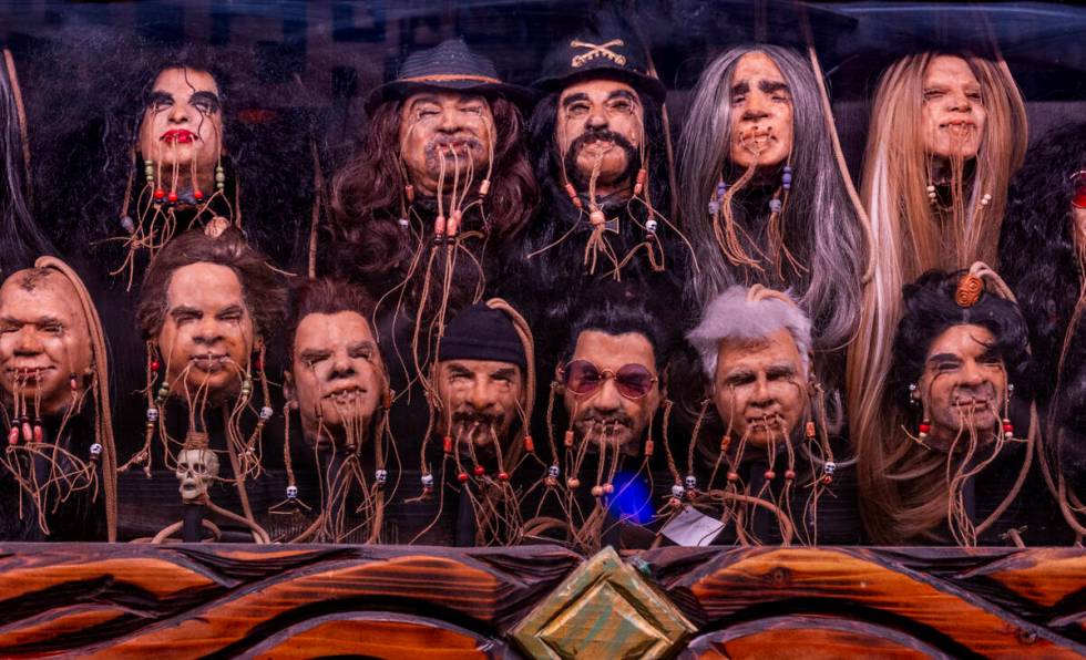 Shrunken heads at the Golden Tiki on Tuesday, Sept. 03, 2024, in Las Vegas. (L.E. Baskow/Las Ve ...