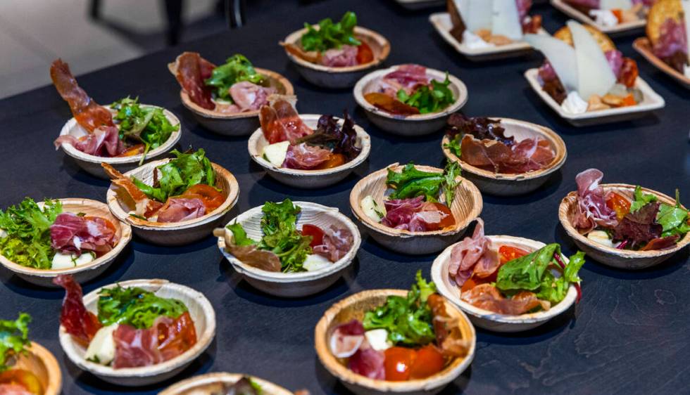 Some of the food to be sampled by guests during the grand opening celebration for the Vegas Bor ...