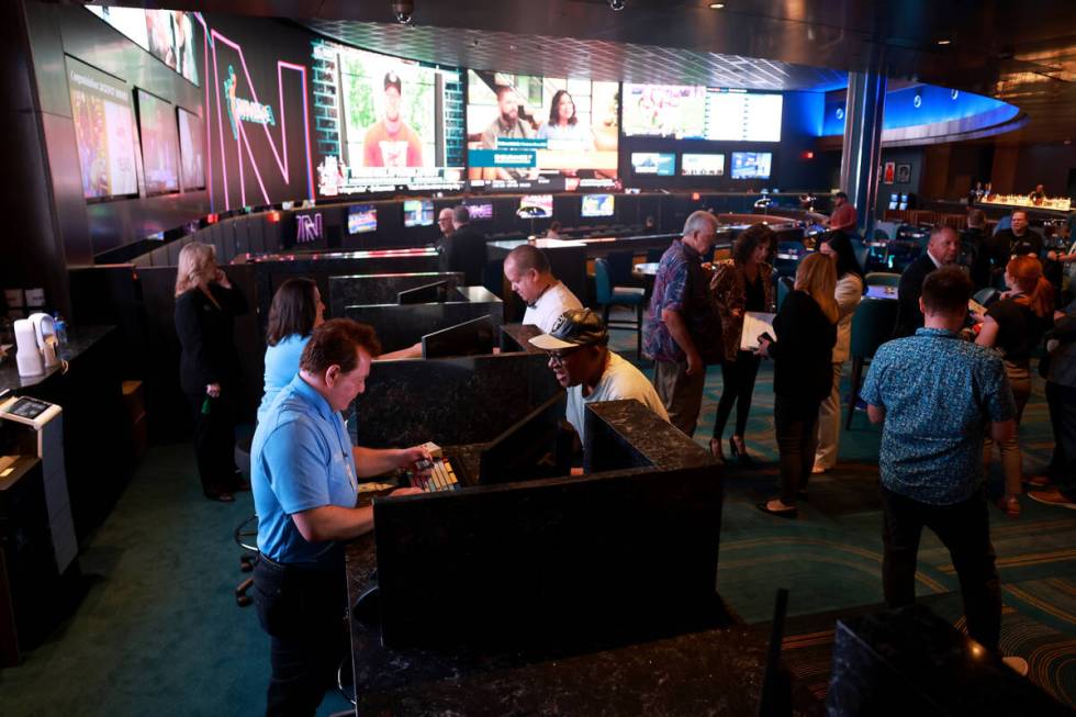 The new Suncoast sportsbook in Las Vegas is shown Wednesday, Sept. 4, 2024. (K.M. Cannon/Las Ve ...