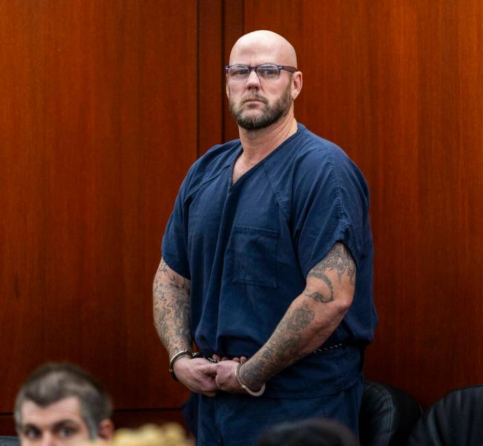 Defendant Ricky Lee Trader stands before the judge during a hearing on an emergency petition fi ...