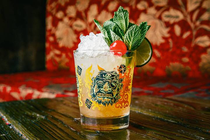 The Golden Tiki's 9-year anniversary Mai Tai Glass. (The Golden Tiki)