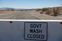 The road to Government Wash in the Lake Mead National Recreation Area in Boulder City, Tuesday, ...