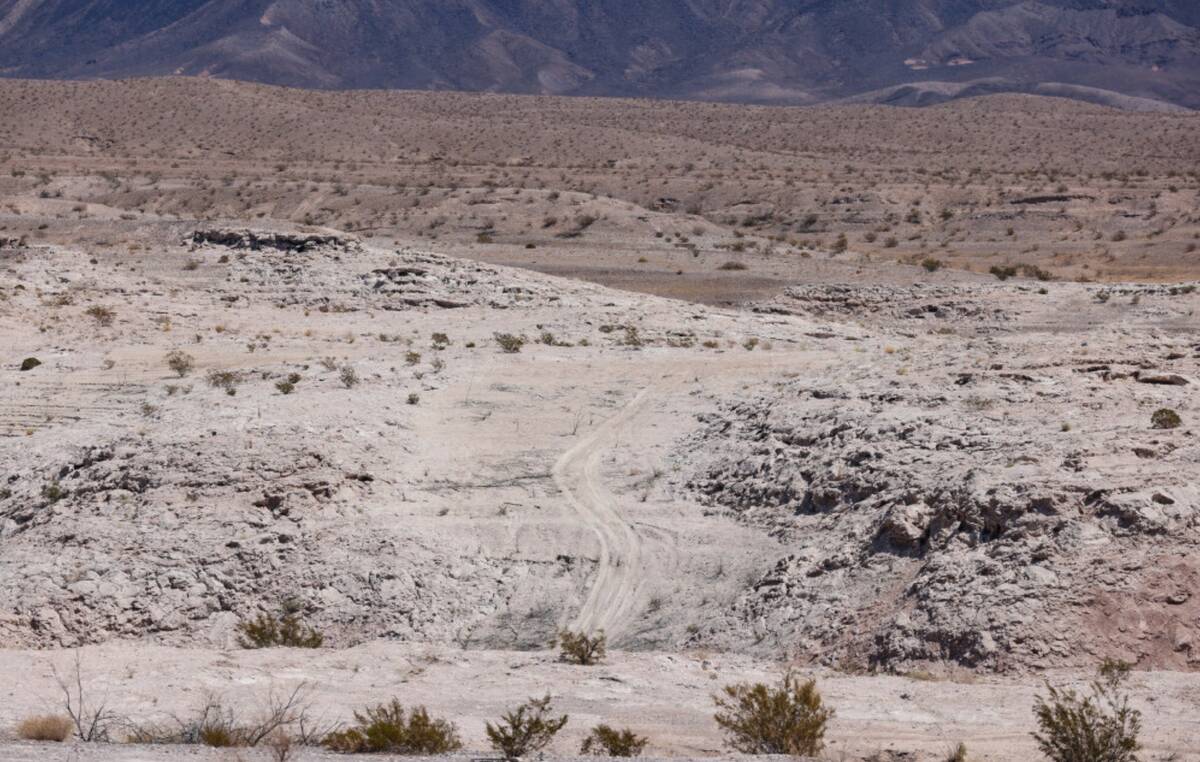 Illegal roads on the terrain in the Government Wash in Lake Mead National Recreation Area in Bo ...