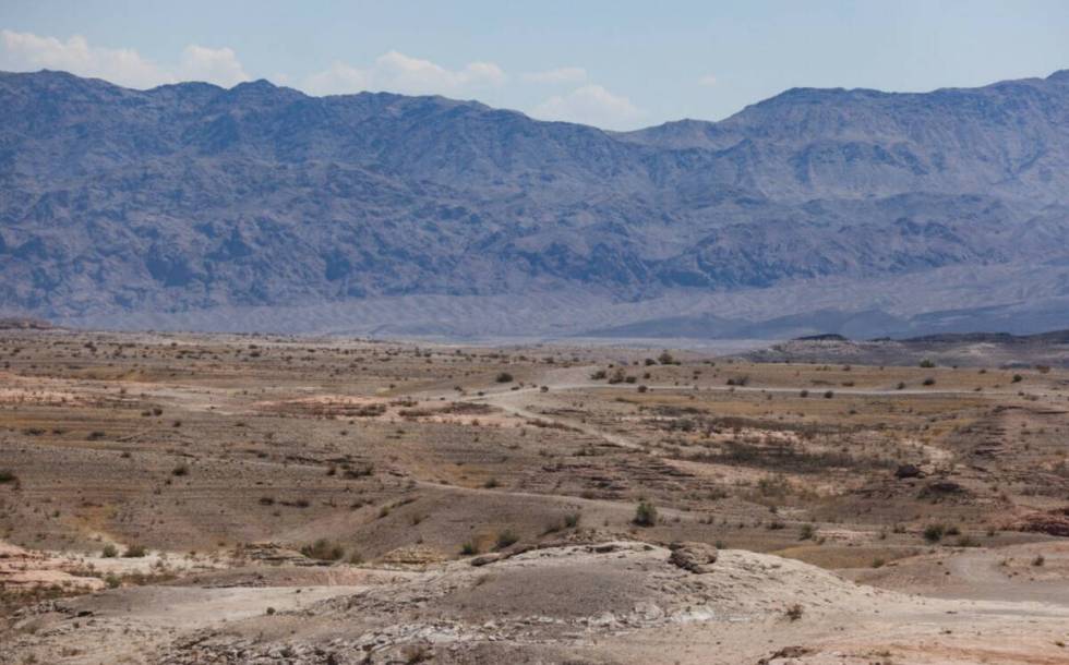 Illegal roads on the terrain in the Government Wash in Lake Mead National Recreation Area in Bo ...