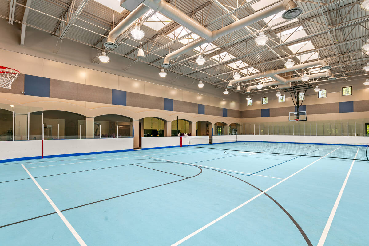 A Las Vegas mansion with a full-sized basketball court that works as a roller hockey rink, alon ...