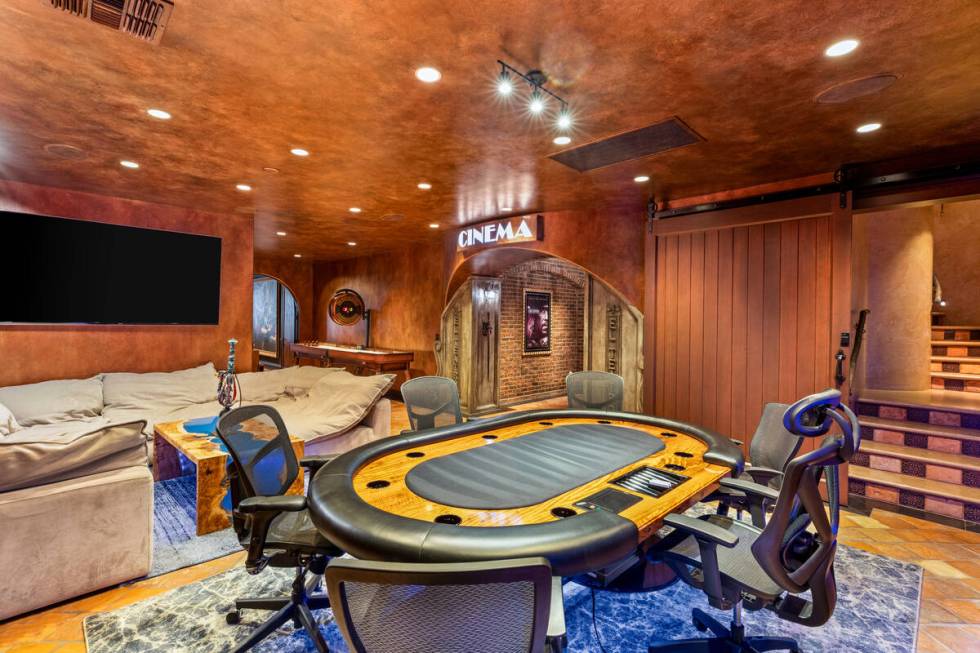 A Las Vegas mansion with a full-sized basketball court that works as a roller hockey rink, alon ...