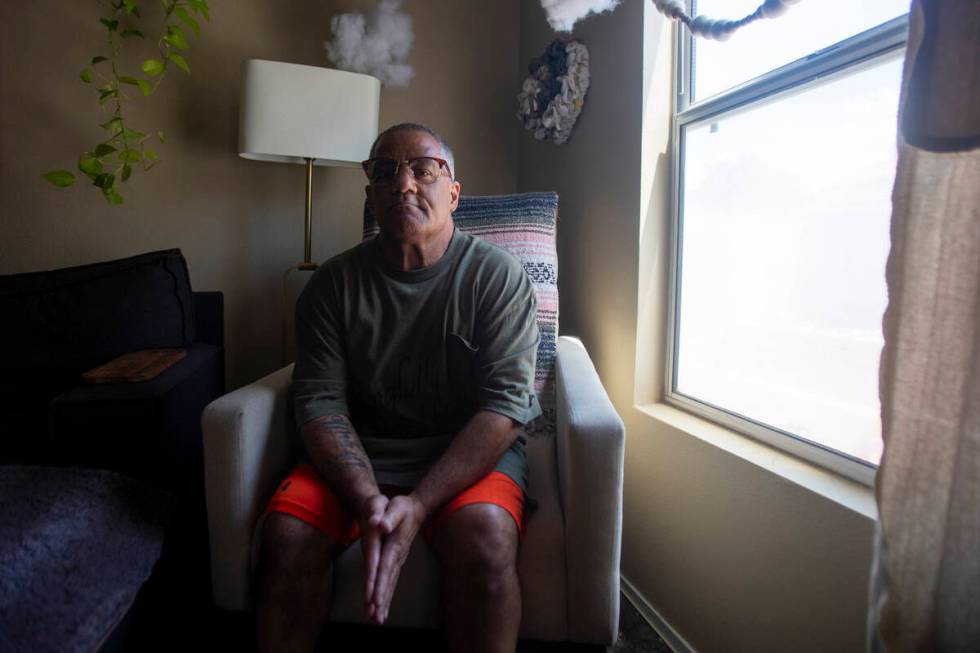 Carlos Gurri, Monday, July 15, 2024, in North Las Vegas. Gurri was incarcerated for more than 3 ...