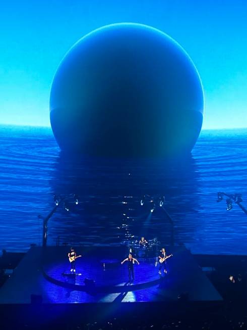 A scene from “V U2 An Immersive Concert Film at Sphere Las Vegas” at Sphere on Thursday, Se ...