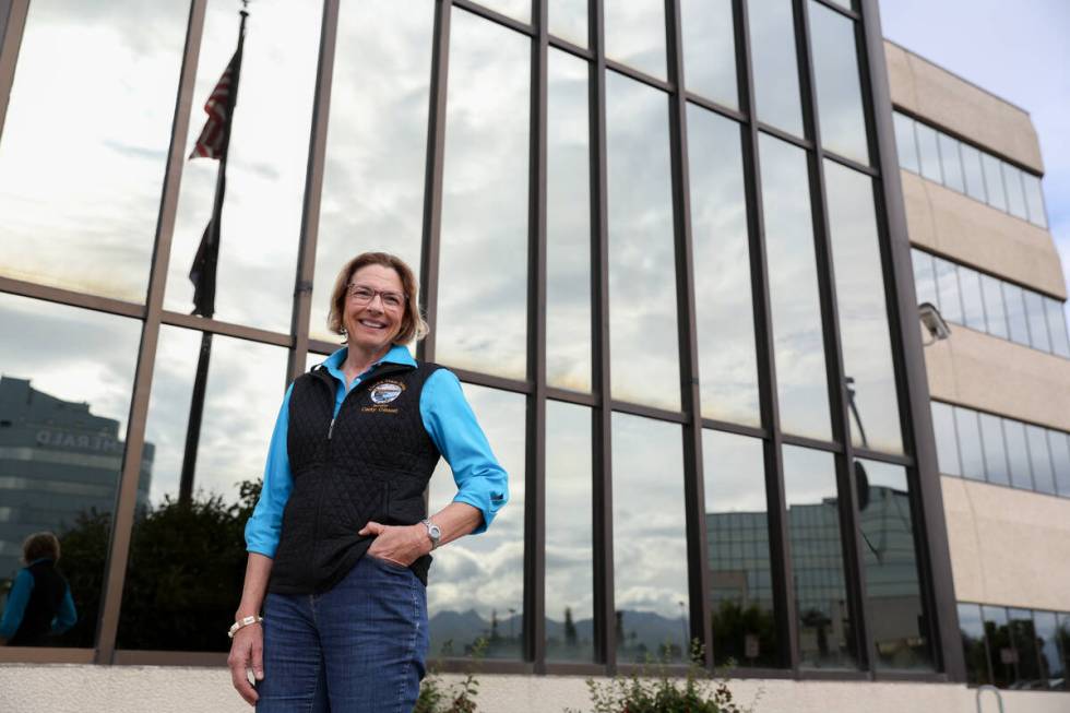 Sen. Cathy Giessel, R-Alaska, at her office on Monday, Aug. 26, 2024, in Anchorage, Alaska. Sen ...