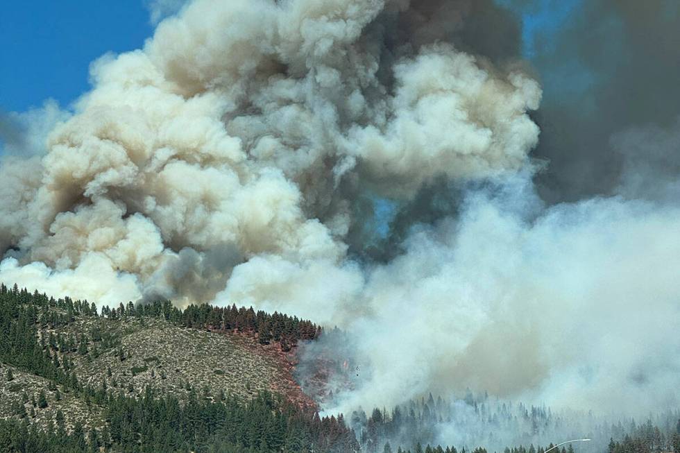 The Davis Fire burns near South Reno on Sunday, Sept. 8, 2024. (Christy Cuthbert)