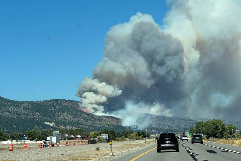 The Davis Fire burns near South Reno on Sunday, Sept. 8, 2024. (Christy Cuthbert)