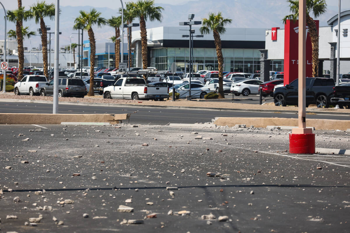 The scene of a multi-vehicle car crash where two people were killed early Sunday at a Dotty&#x2 ...