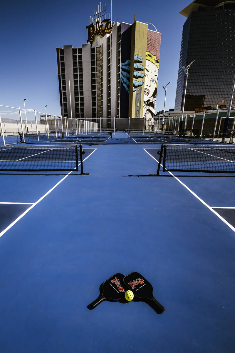 The Plaza hotel-casino is offering special pickleball deals to locals in September. (Plaza hote ...